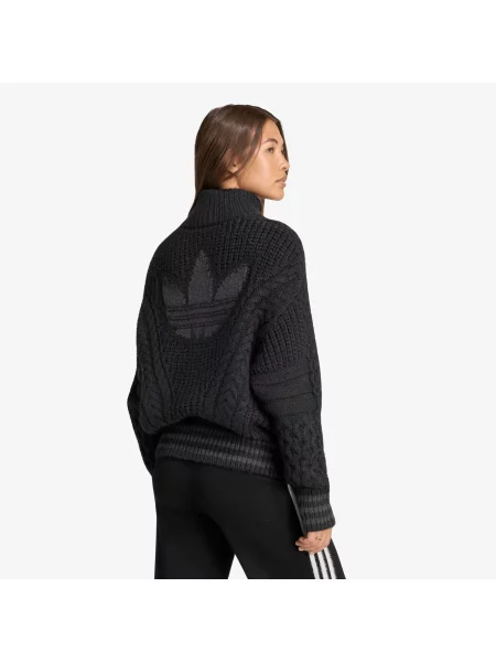 Πλεκτός τρέξιμο τοπ Adidas Originals μαύρο