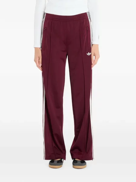 Pantaloni Adidas clasici alergare cu autograf roșu