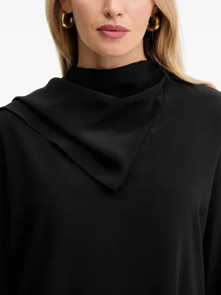 Top Simona Corsellini drapat lung negru