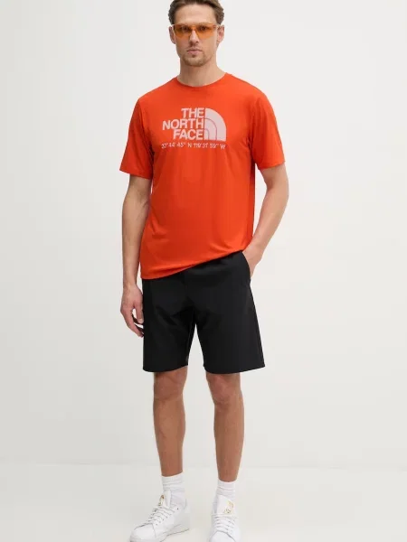 The North Face kratka majica LOGO GRAPHIC oranžna