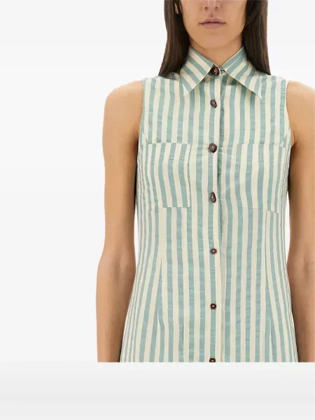 Rochie midi Alysi fără mâneci până la genunchi de costum verde