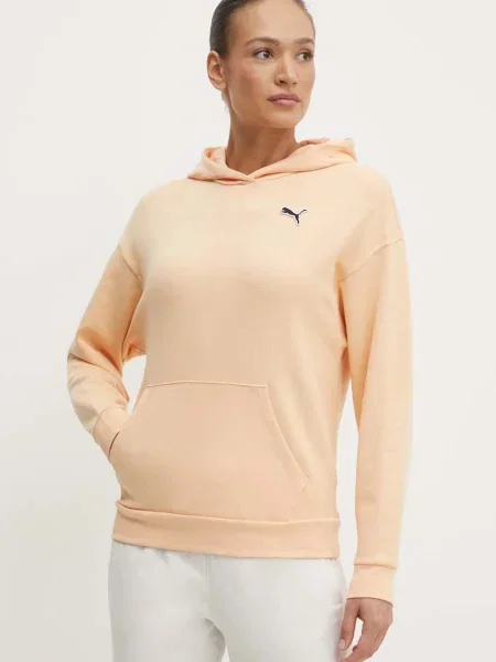 Суичър с качулка Puma с качулка жълто