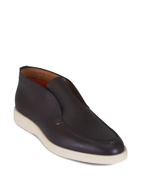 Кожени slip-on боти Santoni кафяво