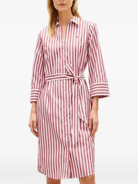 Cu centură rochie tip cămașă Tommy Hilfiger roșu