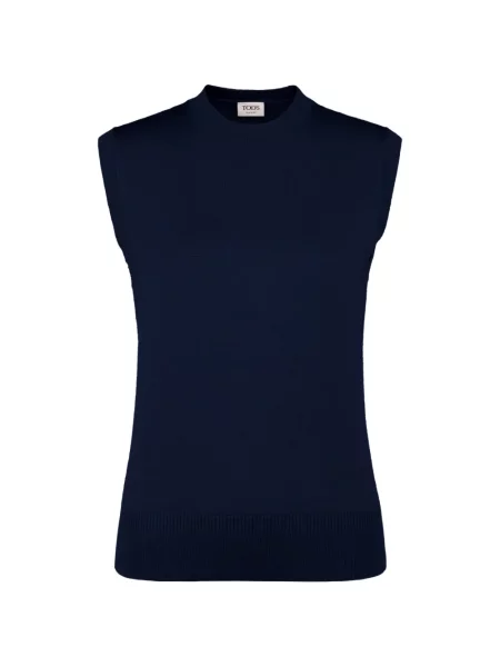Top Tod's de mătase albastru