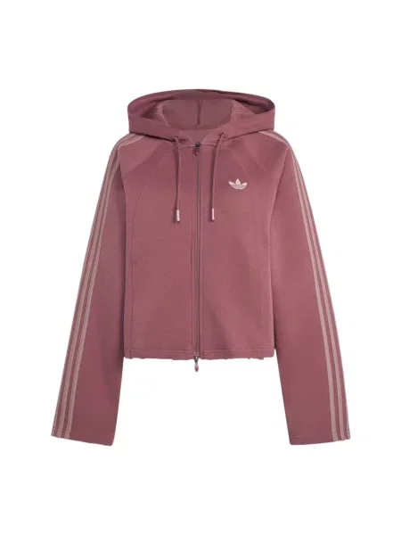 Kurtka Adidas na siłownię o skróconej długości różowa