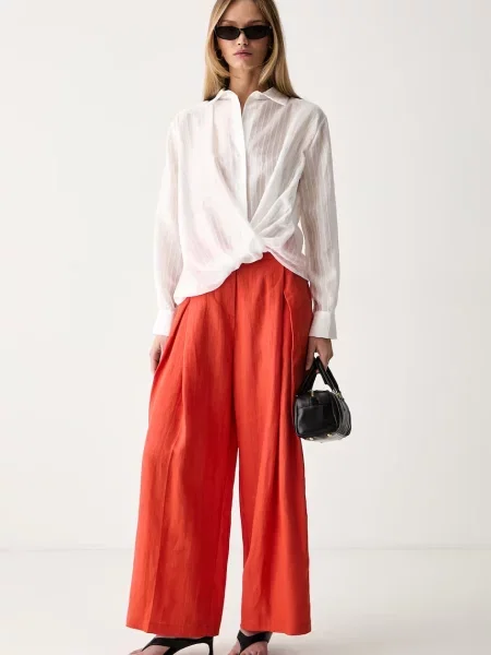 ViCOLO штани culottes лляні