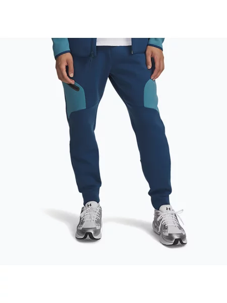 Pantaloni pentru bărbați Under Armour Unstoppable Fleece wham blue/boundless blue/black negru