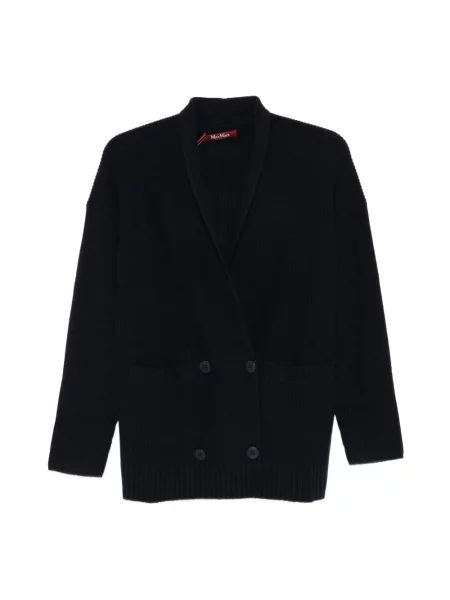Kardigan Max Mara Studio wełniany niebieski