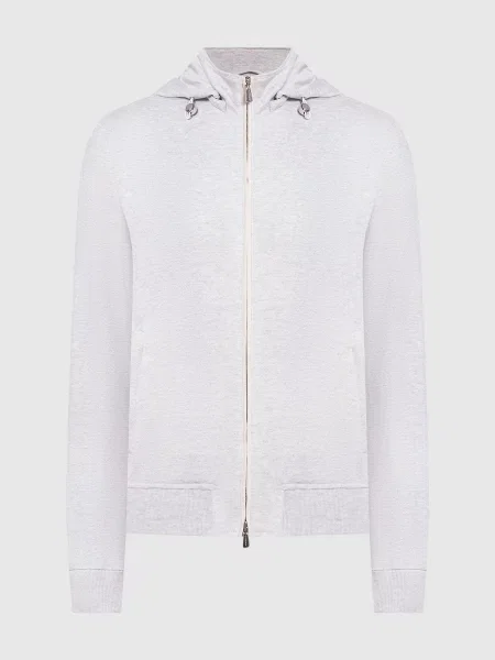 Меланжевая толстовка Enrico Mandelli серая