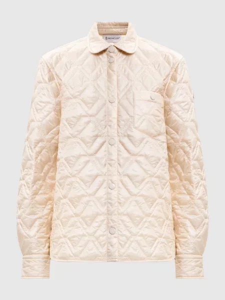 Куртка з логотипом Moncler бежева