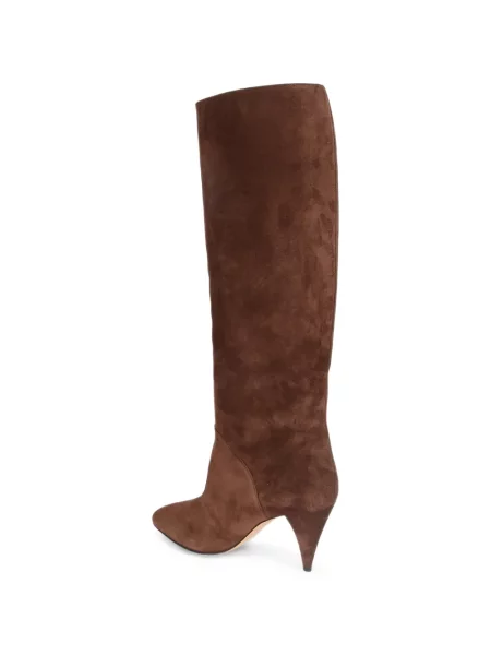 Botine Casadei din piele de căprioară maro