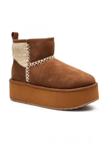 EMU Australia De piele bocanci Stinger Knit Flatform cu adaos de lână