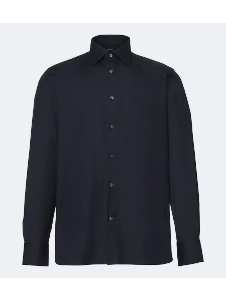 Cămașă Zegna din poplin albastru