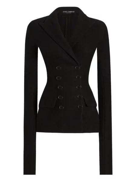 Geacă Dolce & Gabbana cu două rânduri de nasturi negru