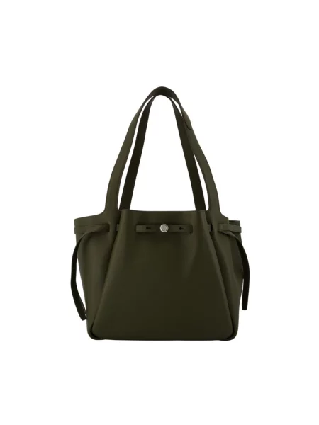 Shopperka Tory Burch skórzana zielona