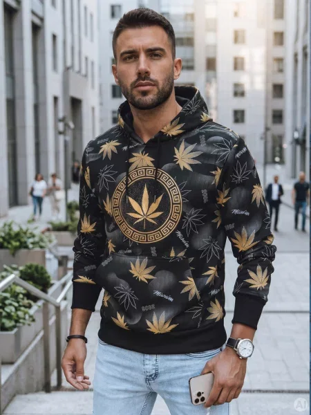 Bluza z nadrukiem Dstreet czarna