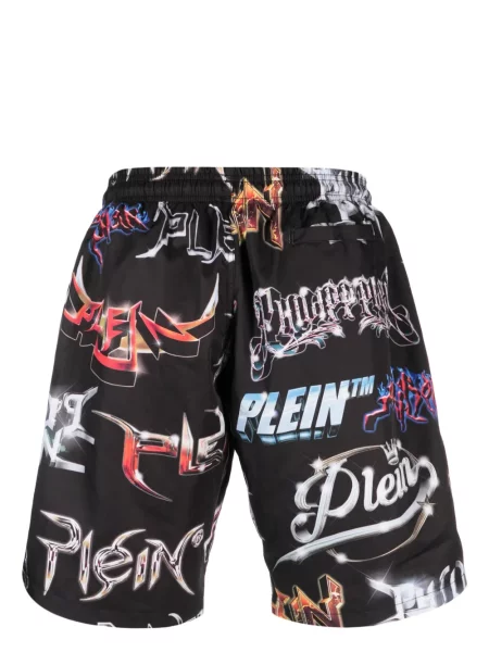 Raštuotos maudymosi kelnaitės Philipp Plein juoda