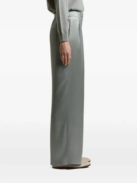 Pantaloni Peserico din satin verde