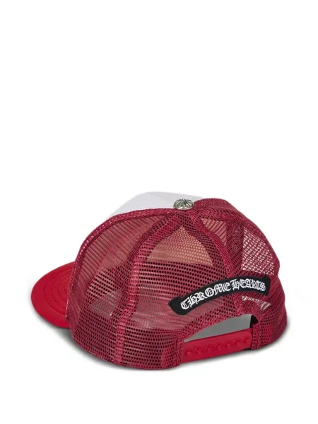 Căciulă Chrome Hearts cu motiv cu inimi alb