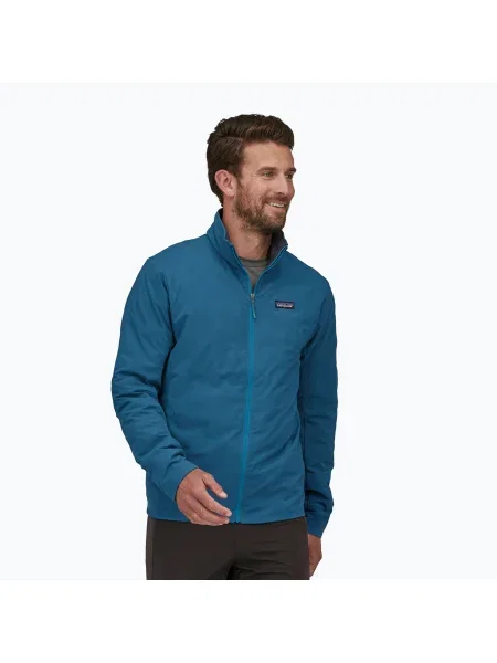 Мъжко хибридно яке Patagonia Thermal Airshed wavy blue синьо