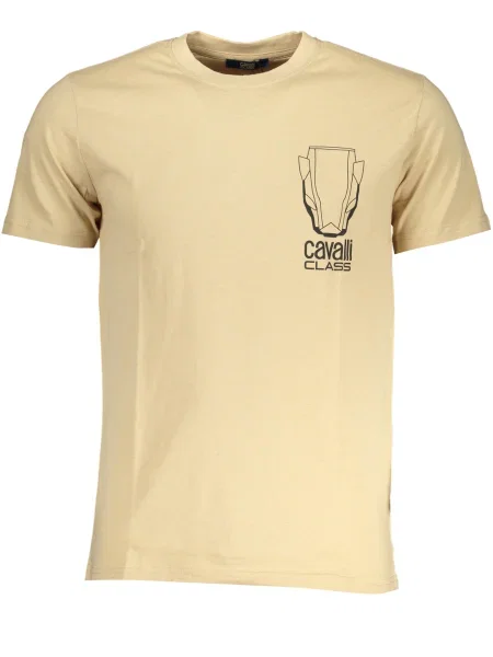 Tricou Cavalli Class scurt bej