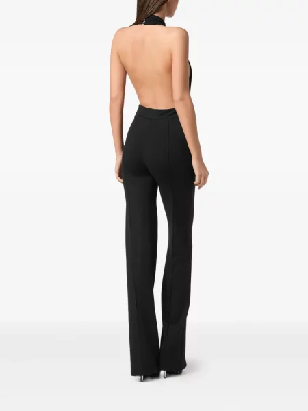 Kombinezon Philipp Plein z dekoltem halter czarny