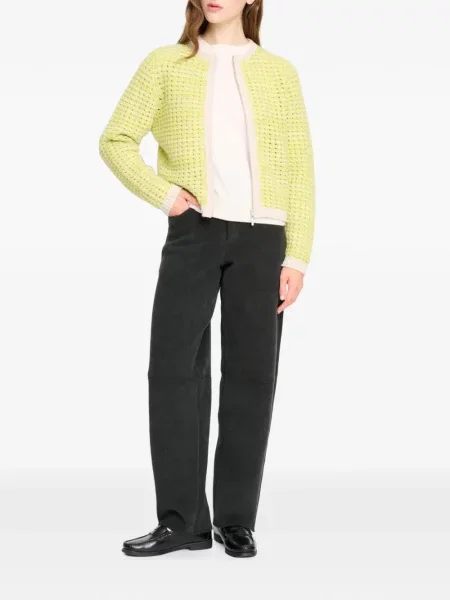 Cardigan Barrie tricotate verde