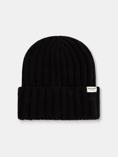 Medicine čiapka beanie pánska s prímesou vlny čierna