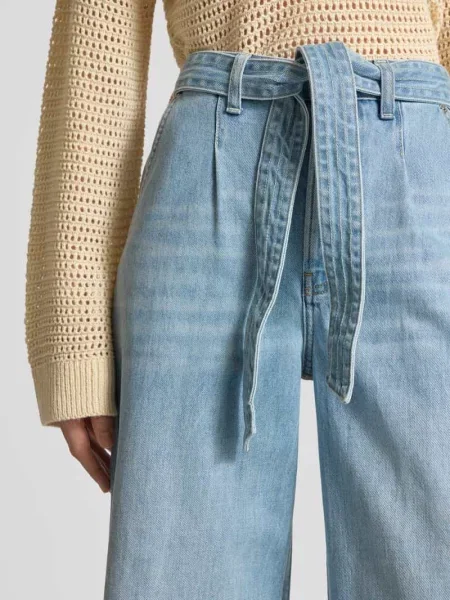 Jeansy z szeroką nogawką i wiązanym Scotch & Soda