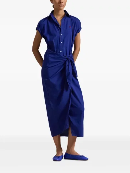 Polo Polo Ralph Lauren z twillu do kolan plisowane żółte