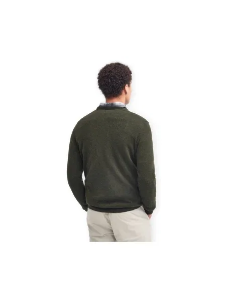 Pulover Barbour cu decolteu rotund verde