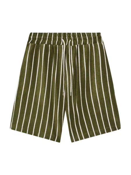Bershka Pantaloni oliv / murdar alb