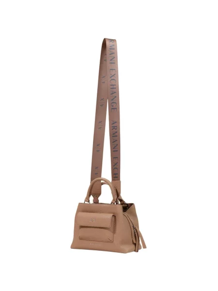 Crossbody kabelka Eax z ekologickej kože béžová