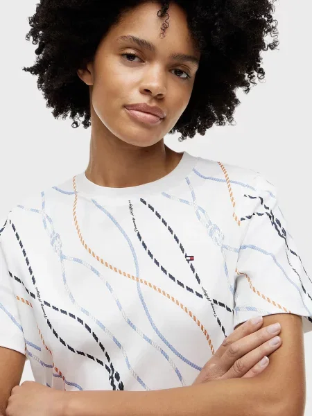 Футболка Tommy Hilfiger с принтом белая