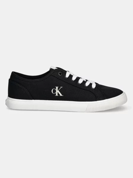 Tenis superge Calvin Klein Jeans Ess Vulc Low Mg Canvas črna