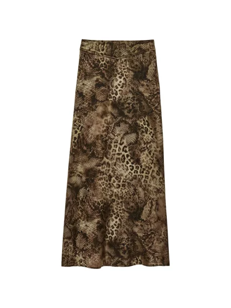 Fustă Ba&sh cu imagine cu imprimeu animal print verde