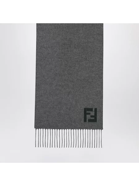 Szal Fendi wełniana szara