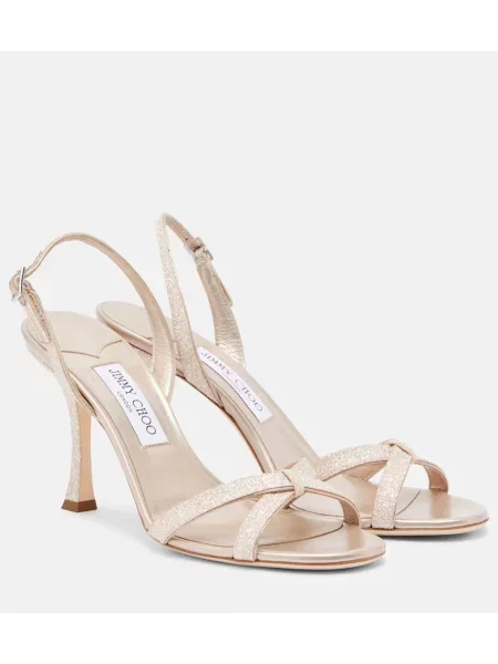 Sandale Jimmy Choo slingback auriu