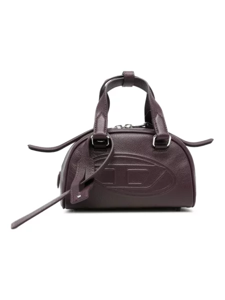 Torebka crossbody Diesel skórzana fioletowa