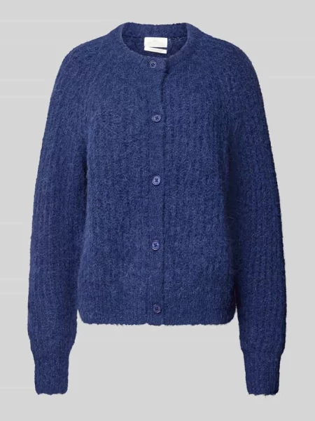 Kurtka z dzianiny z listwą guzikową Fynch-hatton granatowa