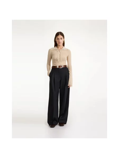 Lniane spodnie By Malene Birger czarne