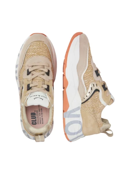 Sneakersy Voile Blanche skórzane beżowe