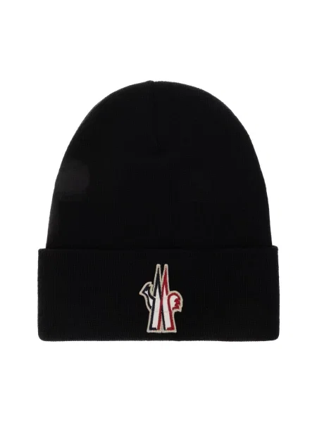 Czapka Moncler wełniana czarna