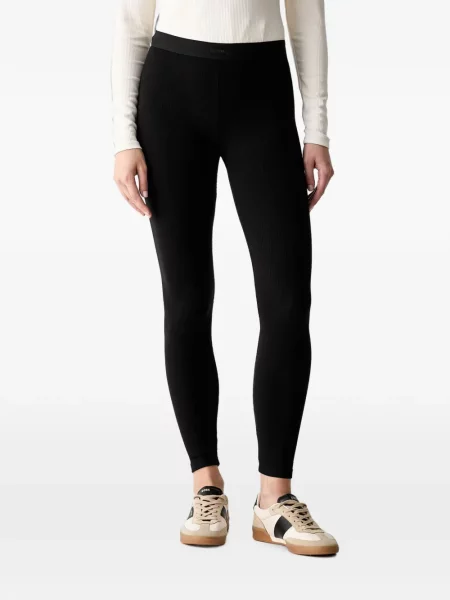 Leggings Guess tricotate cu autograf negru