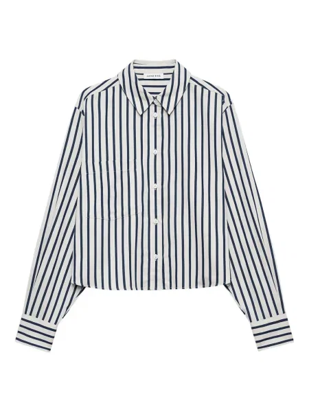Cropp cămașă Anine Bing cu dungi alb