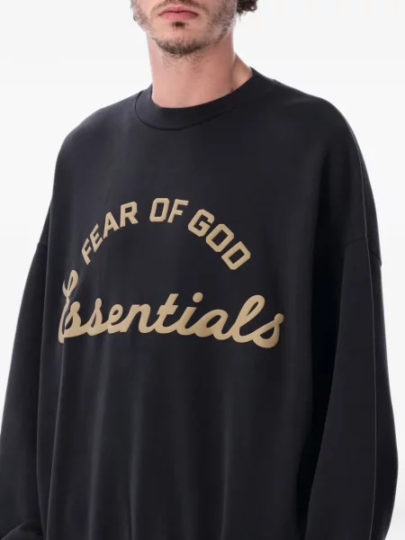 Γυμναστήριο φούτερ με λαιμόκοψη Fear Of God Essentials με στρογγυλή λαιμόκοψη μαύρο