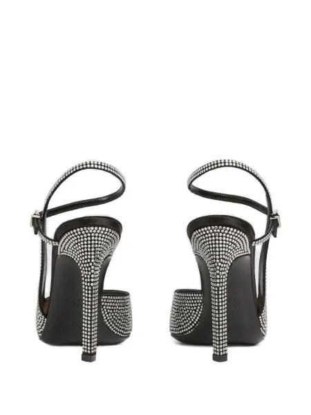 Pantofi cu toc Gucci slingback de cristal negru