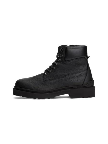 Gležnjarji Tommy Jeans Tjm Lace Up Boot Leather črna