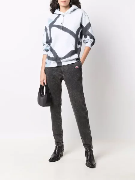 Zwężane dżinsy Diesel zwężany czarny